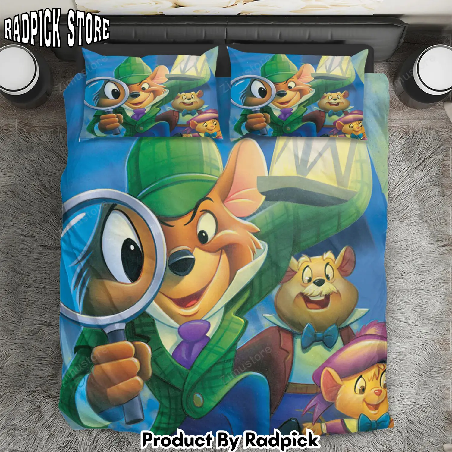 Radpick the great mouse detective poster 7 3pcs 3pcs bedding set duvet cover and pillow cases gift for fan rp3271241